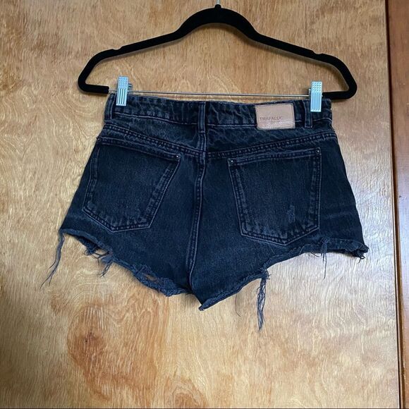 Zara Authentic Denim Black Distressed Shorts - Picture 5 of 7
